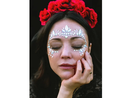 Adhesive face jewellery