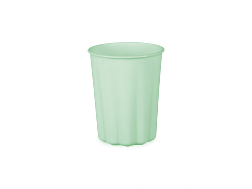 Kubeczki plastikowe wielorazowe szałwiowe z falbanką - 220 ml - 4 szt.
