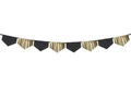 Garland with gold and black tassels - 300 cm - 1 piece.