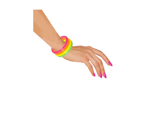 Zestaw 4 neonowych bransoletek