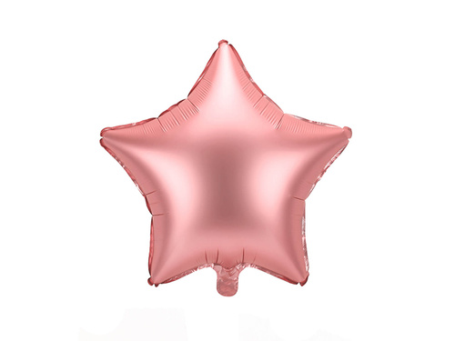 Foil balloon star, satin pink gold - 48 cm - 1 pc.