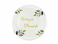 Plates for a bachelorette party with green leaves - 18 cm - 6 pcs.