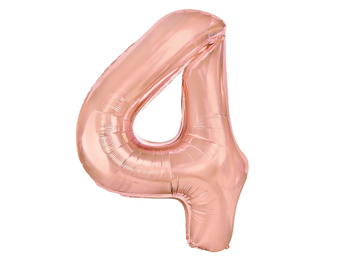 Number 4 Silver Foil Balloon - 70 cm - 1 pc