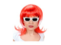 Czerwono-biało-czerwona peruka kibicki