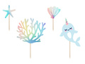 Underwater Land cake toppers - 4 pcs.