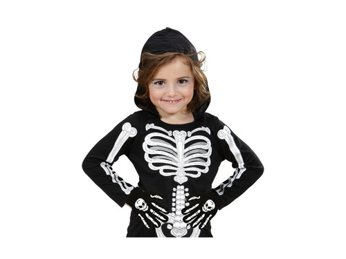 Rękawiczki kościotrupa z czaszką - dla dzieci, wełniane