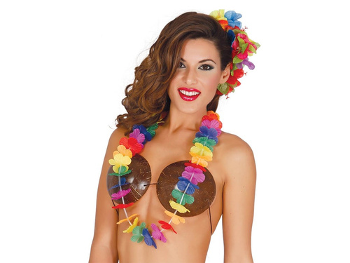 Rainbow flower necklaces - 1 pc