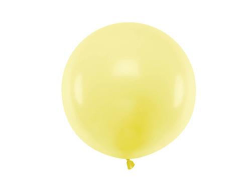 Giant balloon 60 cm in diameter - pastel yellow.