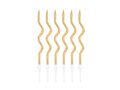 Gold spiral birthday candles - 6 pcs.