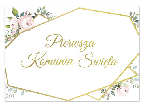 Plakat komunijny - I Komunia Święta - 68x48 cm