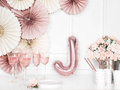 Foil balloon letter "J" pink and gold - 35 cm