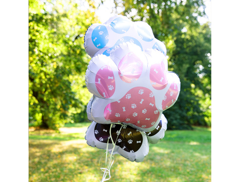 Balon foliowy Psia Łapka - 49 x 50 cm - 3 szt.