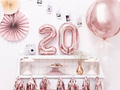 Foil balloon number 0 golden pink - 35 cm