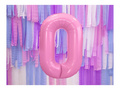 Foil balloon number 0 pink - 86 cm - 1 pc.