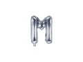 Balon foliowy litera "M" srebrna - 35 cm