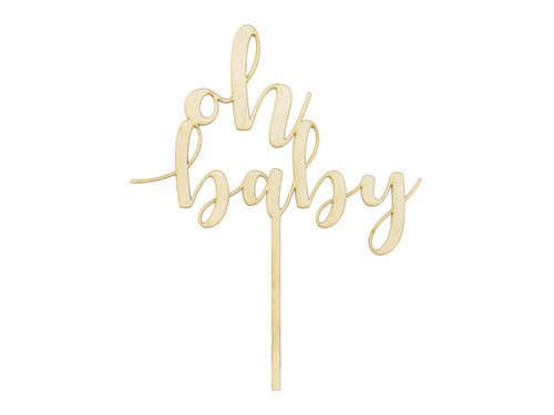 Oh baby cake topper - 1 pc.