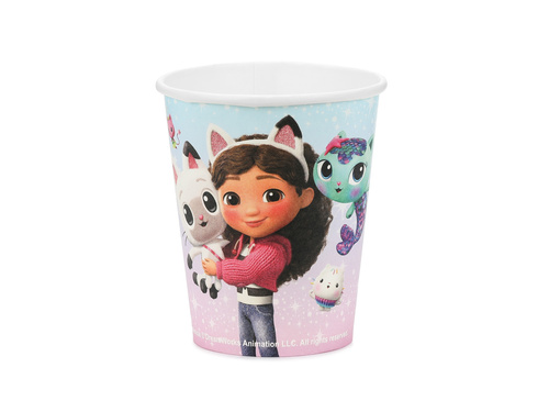 Kubeczki papierowe Koci domek Gabi - 250 ml - 6 szt.