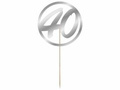 Paper topper for 40th birthday cake - 1 pc.