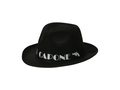 Black gangster Al Capone hat  - 1 pc