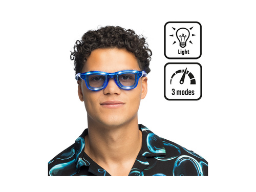 LEDowe okulary imprezowe Blink niebieskie
