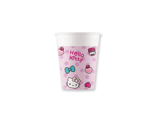 Hello Kitty birthday cups - 200 ml - 8 pcs.