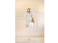 Balloons White and gold - 10 pcs