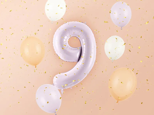 Number 9 Purple Foil Balloon - 72 cm - 1 pc