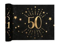 Table runner decoration with print for 50th birthday Sparkling - 30 cm x 5 m - 1 pcs.