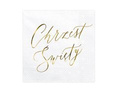 Christening napkins 3 layers. 33x33 white 20 pcs