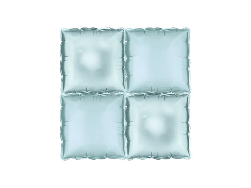 Balony foliowe Kwadraty jasnoniebieskie - 35 x 35 cm - 4 szt.