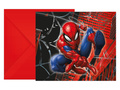 Zaproszenia urodzinowe Spiderman - 6 szt.