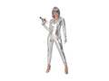 Strój srebrny catsuit
