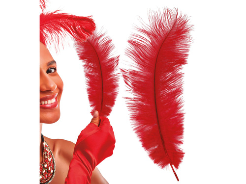 Red feather - 30 cm - 1 pc