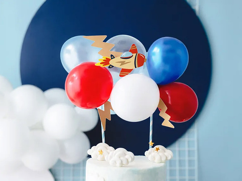 Balonowy topper na tort Samolot - 1 komplet