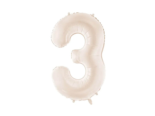 Number 3 Foil Balloon - 86 cm - 1 pc
