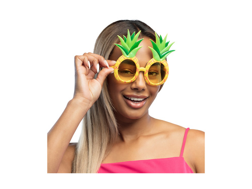 Okulary imprezowe Ananas żółte