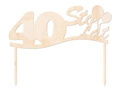 Cake topper 40 birthday - 1 pc