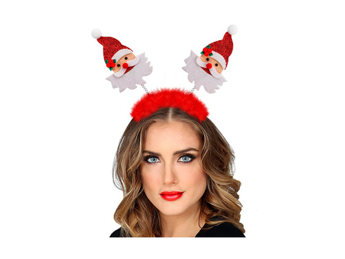 Opaska na głowę Mikołaje z futerkiem