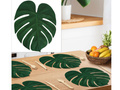 Set 4 palm leaves, 34x30 cms