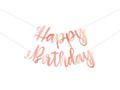 Happy Birthday banner pink gold - 213 cm - 1 pcs.