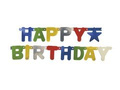 Baner Happy Birthday kolorowy - 156 cm - 1 szt.