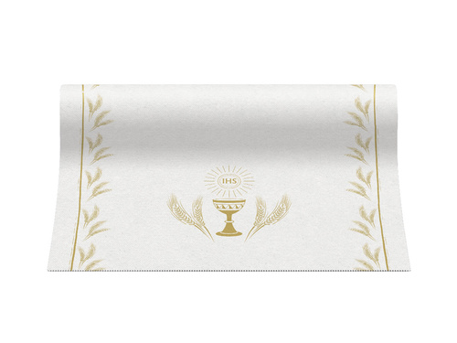 Decoration table runner for the First Holy Communion gold - 40 cm x 24 m - 1 pcs.