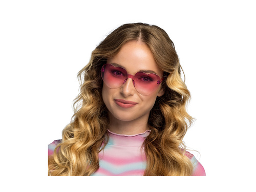 Okulary imprezowe festiwalowe w serca różowe