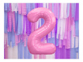 Foil balloon number 2 pink - 86 cm - 1 pc.