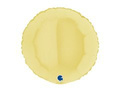 Yellow Matte Round Foil Balloon - 46 cm - 1 pcs