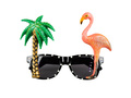 Okulary hawajskie Palma i flaming - 1 szt.