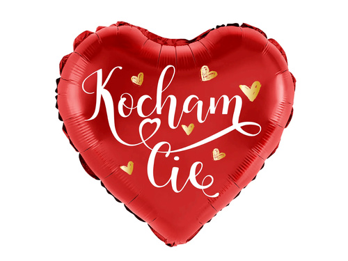 Balon foliowy serce Kocham Cię - 45 cm - 1 szt.