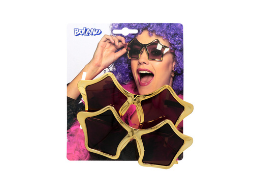 Zestaw 2 okularów imprezowych gwiazdy złote