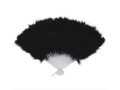 Black feather fan