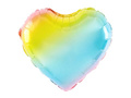 Balon foliowy Serce kolorowe - 45 cm - 1 szt.